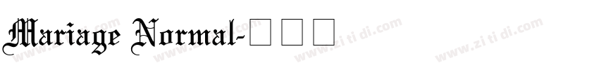 Mariage Normal字体转换